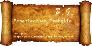 Pesenlechner Izabella névjegykártya